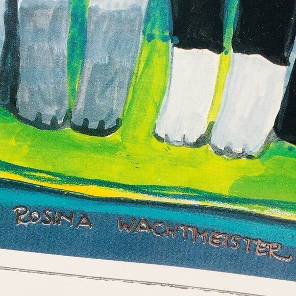 Vintage Rosina Wachtmeister 1993 Special Edition Duo Romantico Cat Foiled Litho - Picture 14 of 15